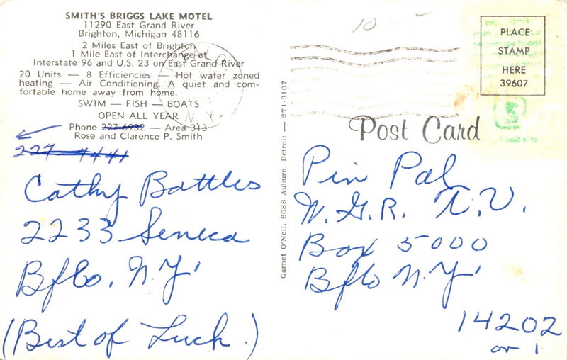 Smiths Briggs Lake Motel - Postcard